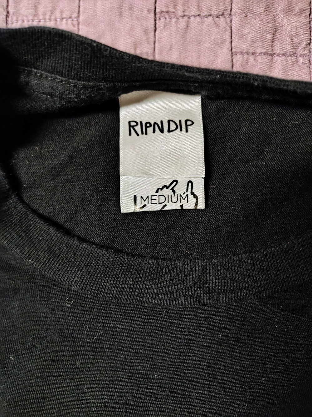 RIPNDIP Mens Medium Black T-Shirt Lord Nermal Camo Truck Graphic Front Back - Picture 3 of 6